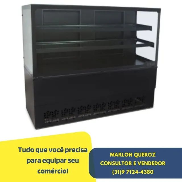 Balcão Vitrine Refrigerado Polar All Black 1,5M