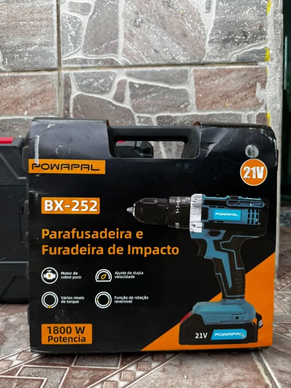 Furadeira De Impacto Profissional 21v 2 Baterias - Foto 2