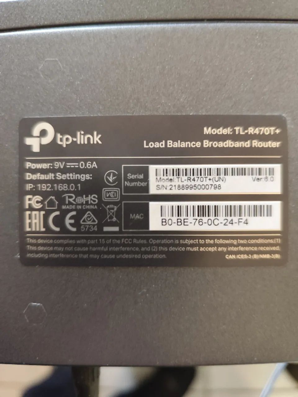 Selling TP-Link TL-R470T+ load balance router64529516328322121