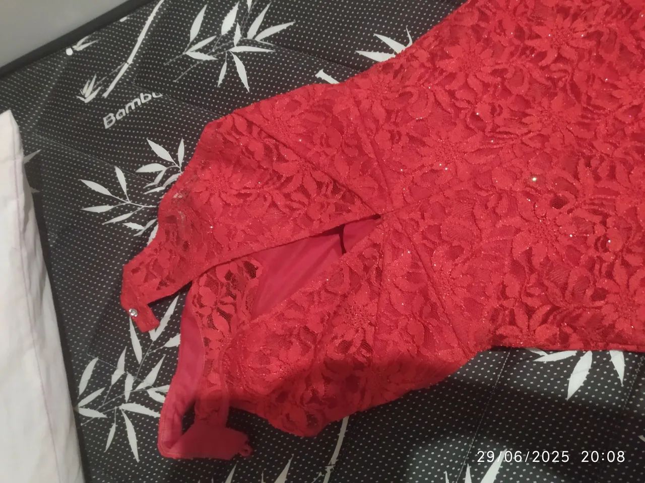 Vestido vermelho de renda - Foto 3
