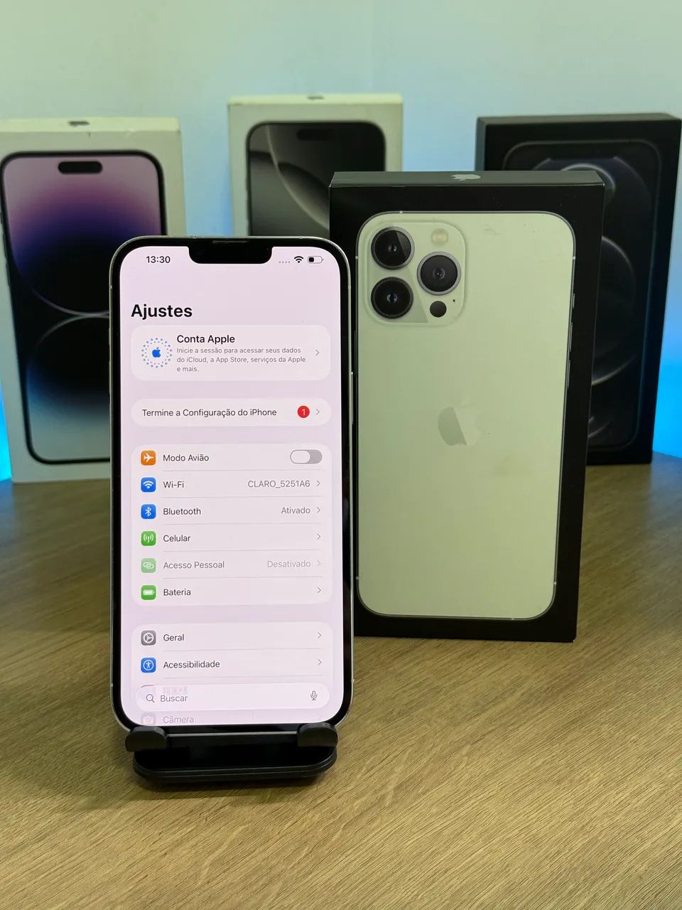 iPhone 13 Pro Max 128gb Branco Completo - Aceito trocas