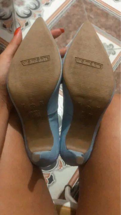 Scarpin azul bebê via Marte  - Foto 3