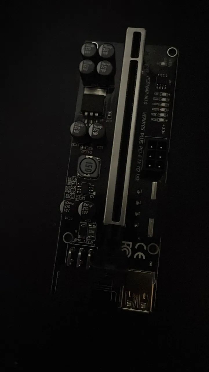 Placa Riser Express Adaptador PCI-E 1X para 16X *NOVO* - Foto 2