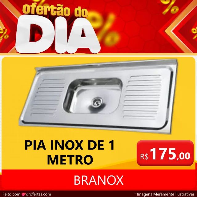 BRANOX - PIA INOX DE 1 METRO - INOX - Cubas e Pias - Pituba, Salvador ...
