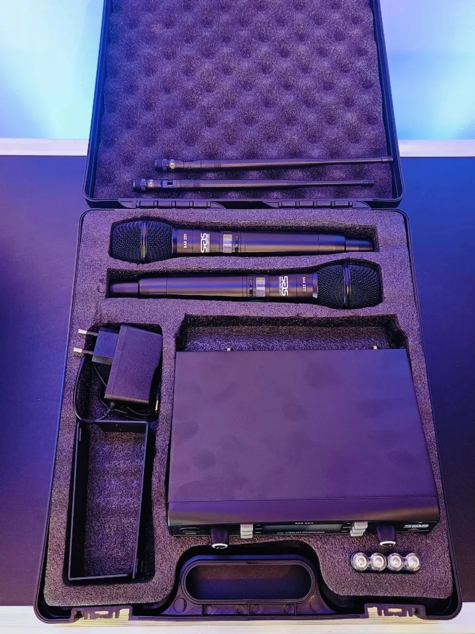 Microfone Duplo Profissional Sem Fio Santo Ângelo SAS 2311 - Foto 3