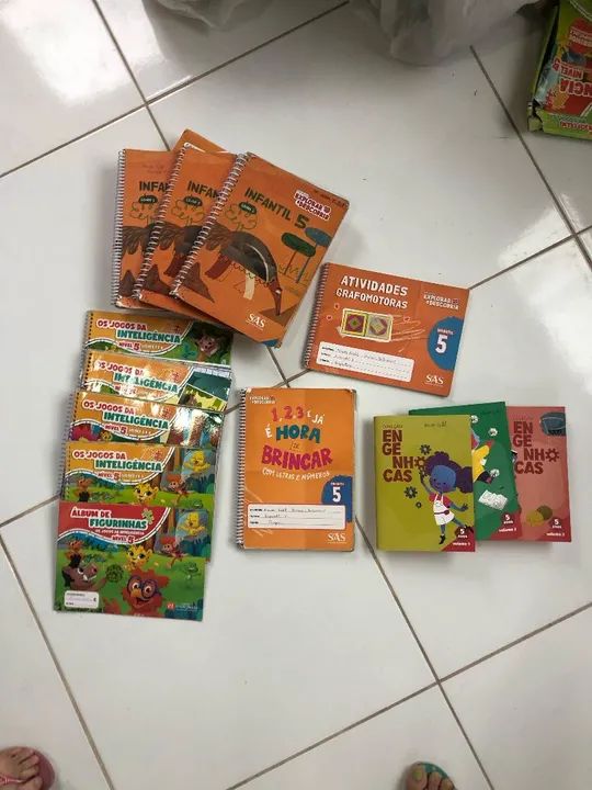 Livros infantis V- diversas categorias - 5 anos - ótimo estado
