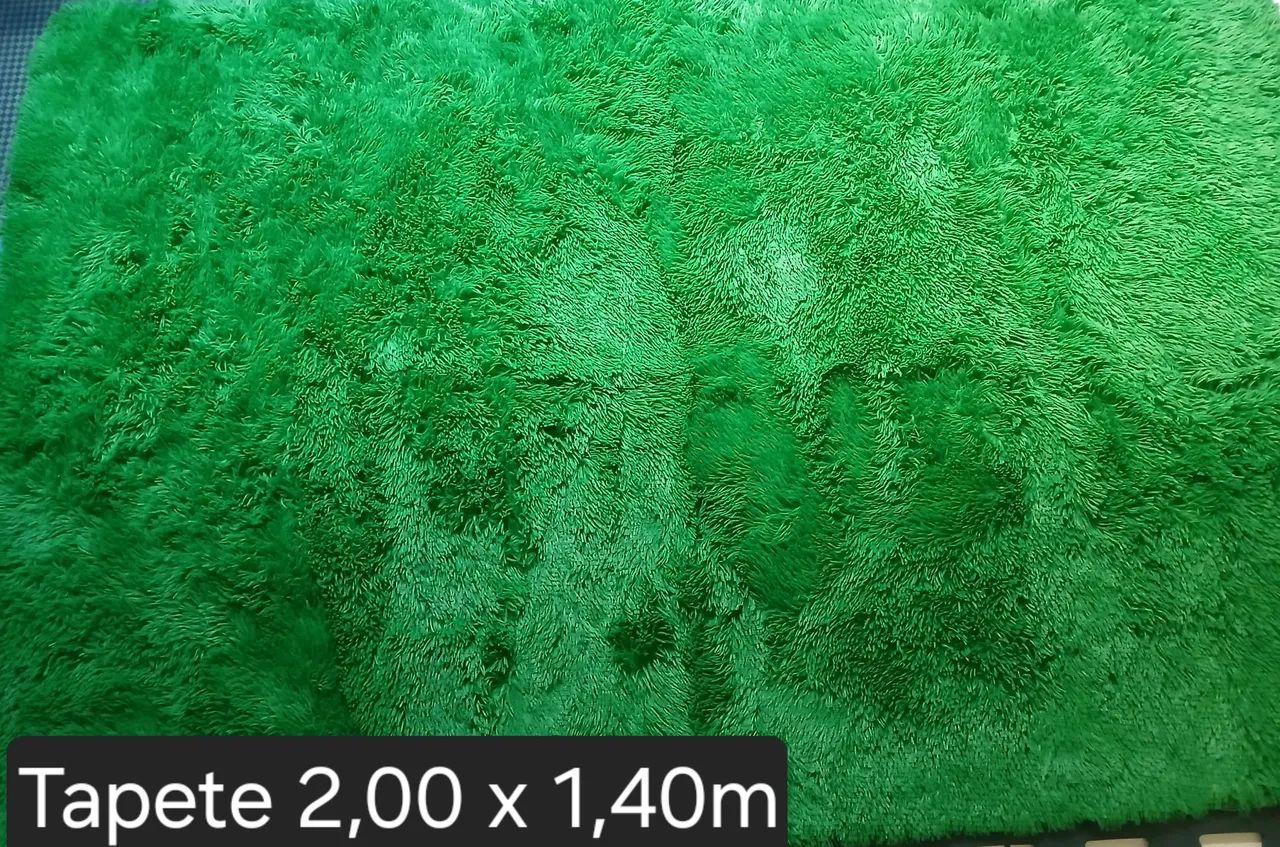 Tapete Pelúcia Azul Tie Dye 2,00x1,40m - Foto 2