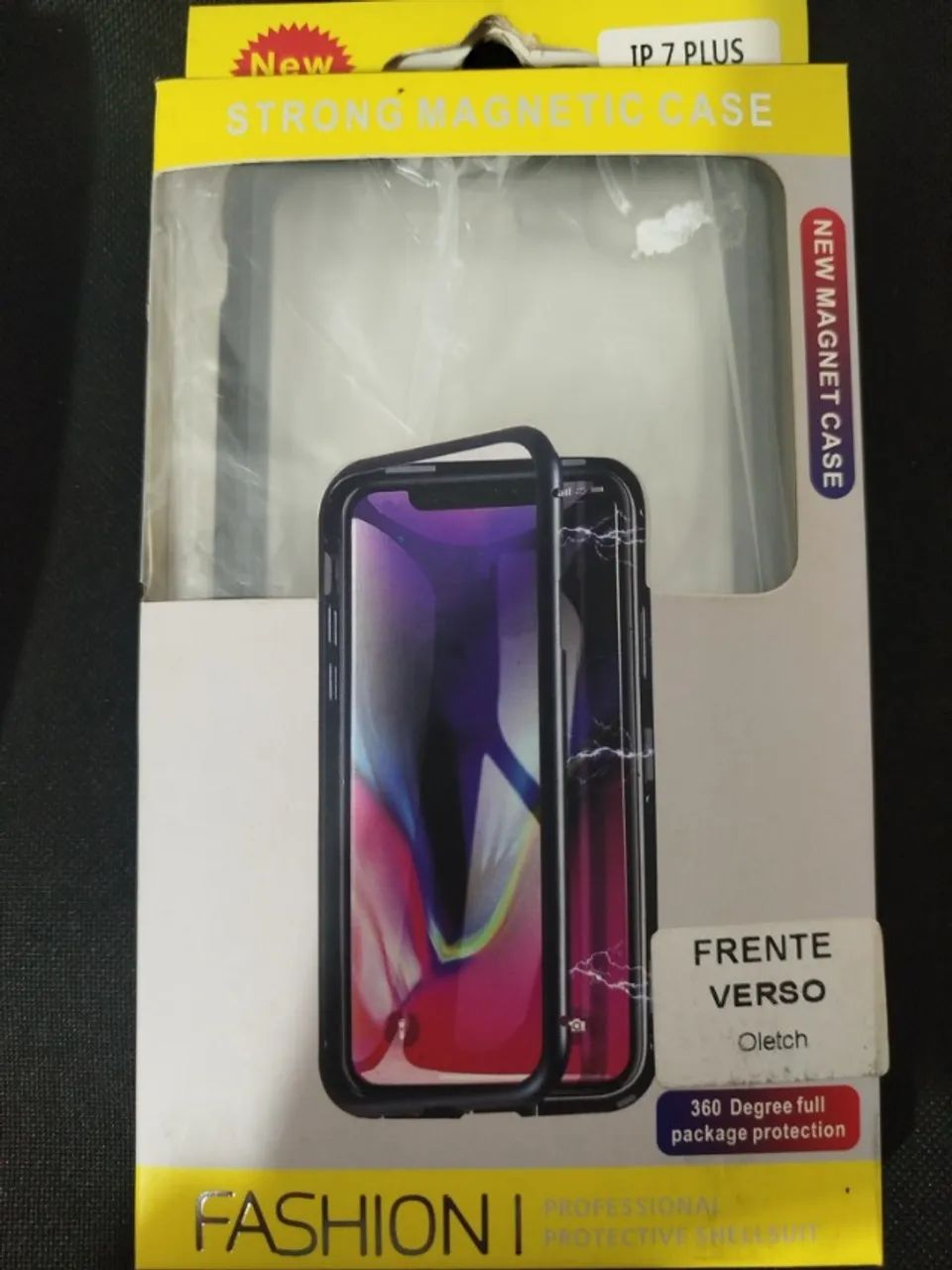 Case Magnético Capinha Compatível Celular iPhone 7/8 Plus Vidro Frente e Verso - Foto 2