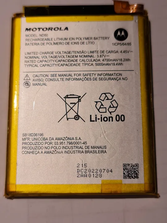 BATERIA MOTO G42 G62 - NOVA ORIGINA