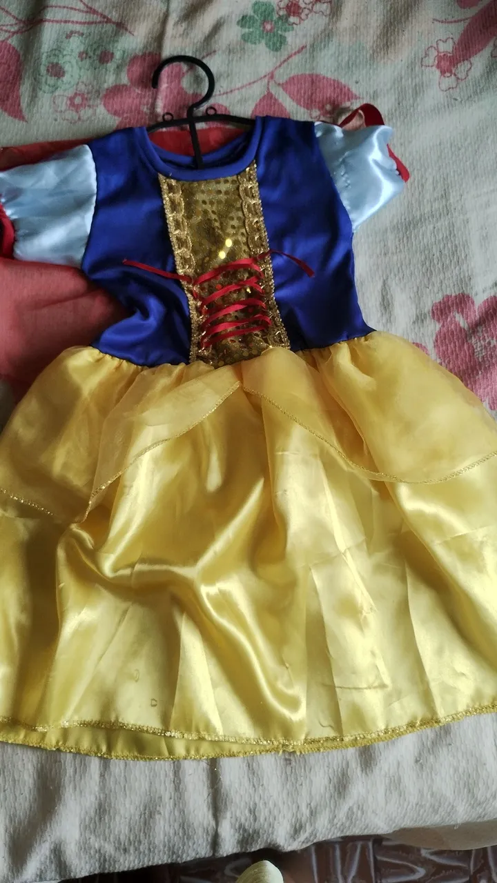 Fantasia Infantil - Vestido Branca de Neve