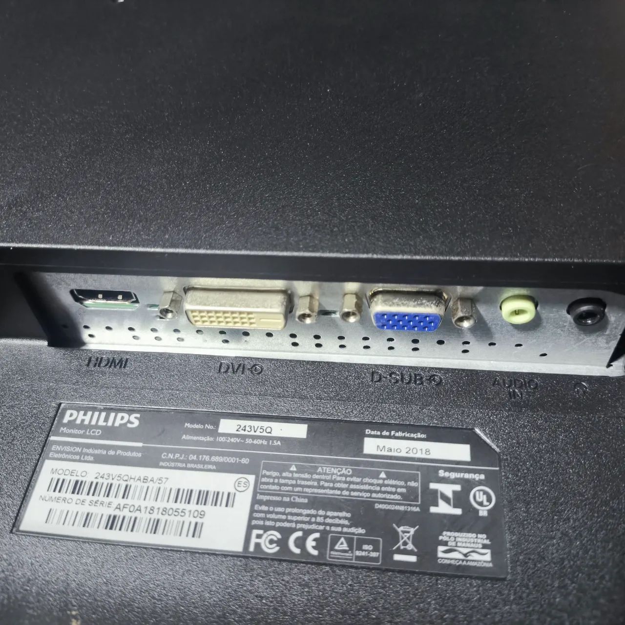 Monitor Philips 24" LED com HDMI, DVI e VGA - OFERTA - Foto 3