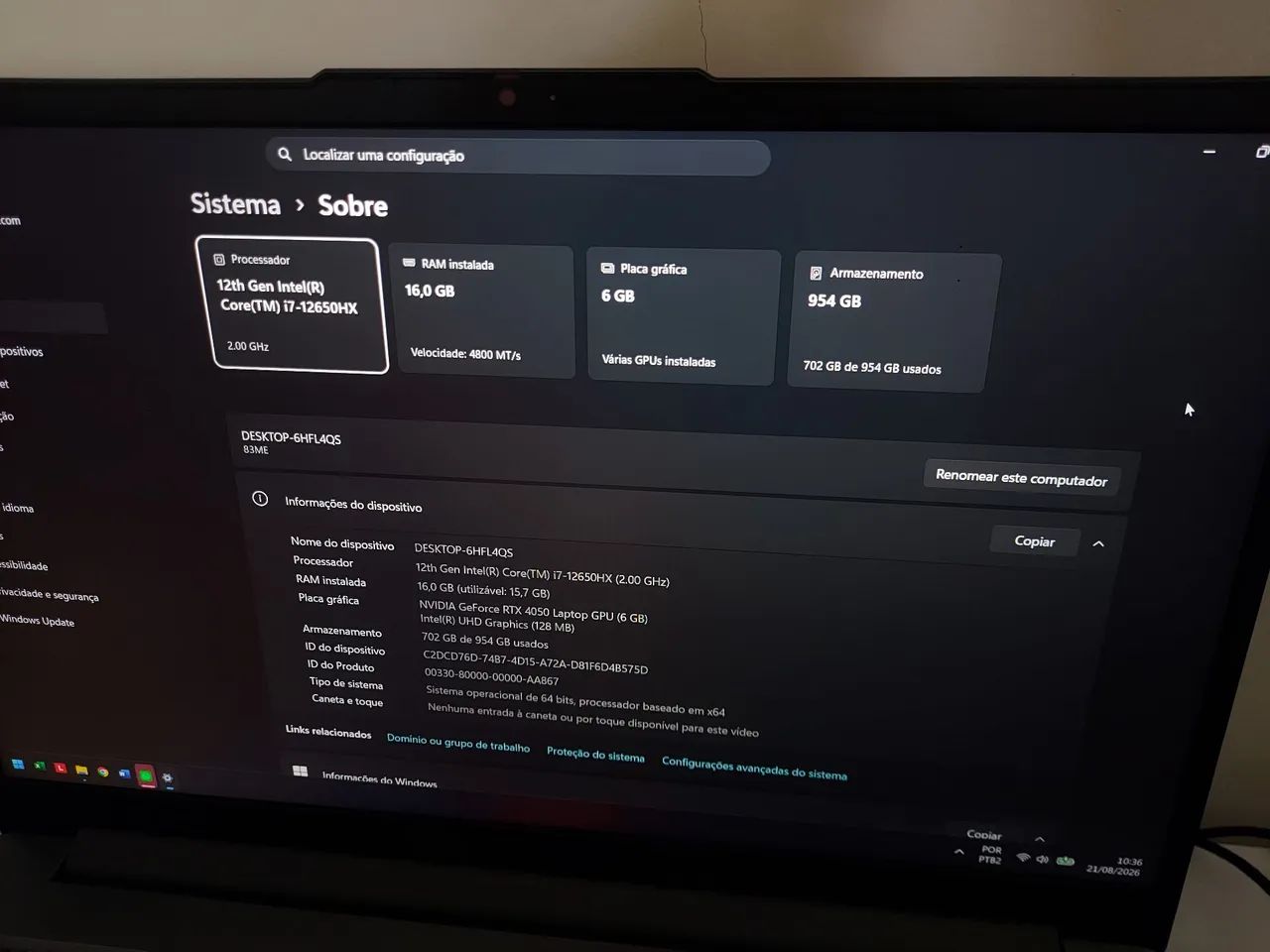 Notebook Lenovo Loq Com RTX 4050 i7 - Foto 2