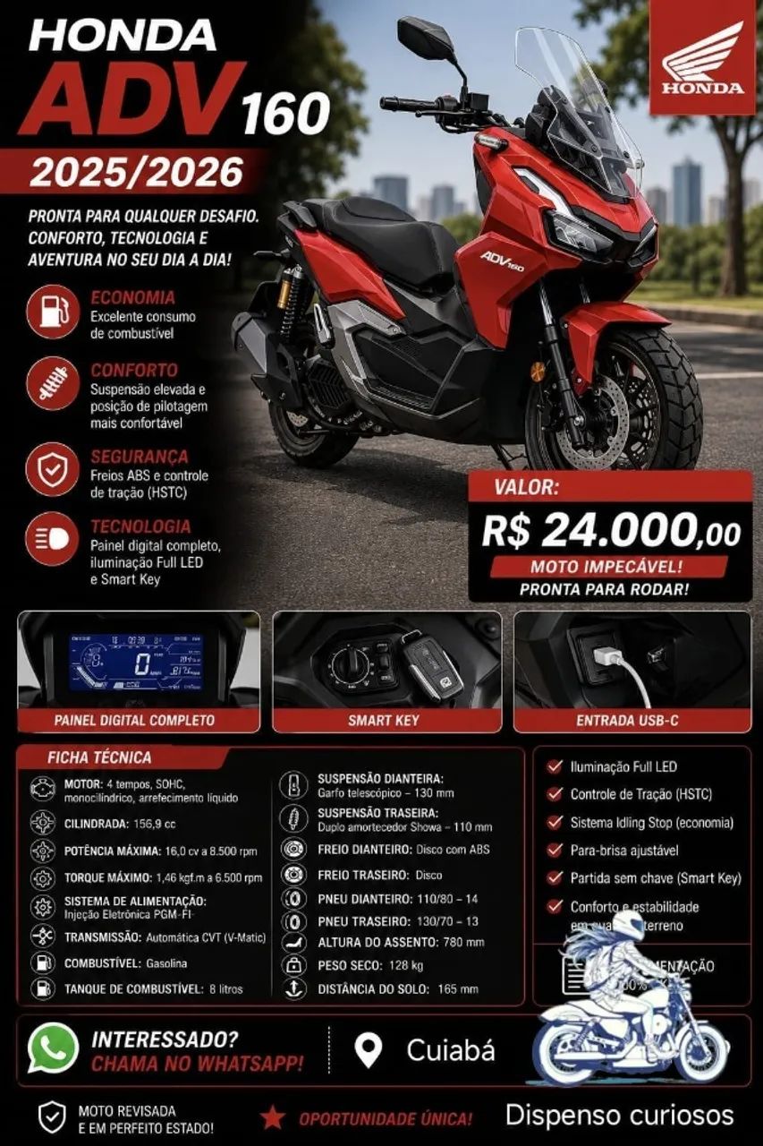 Moro Honda Adv 160 automática 