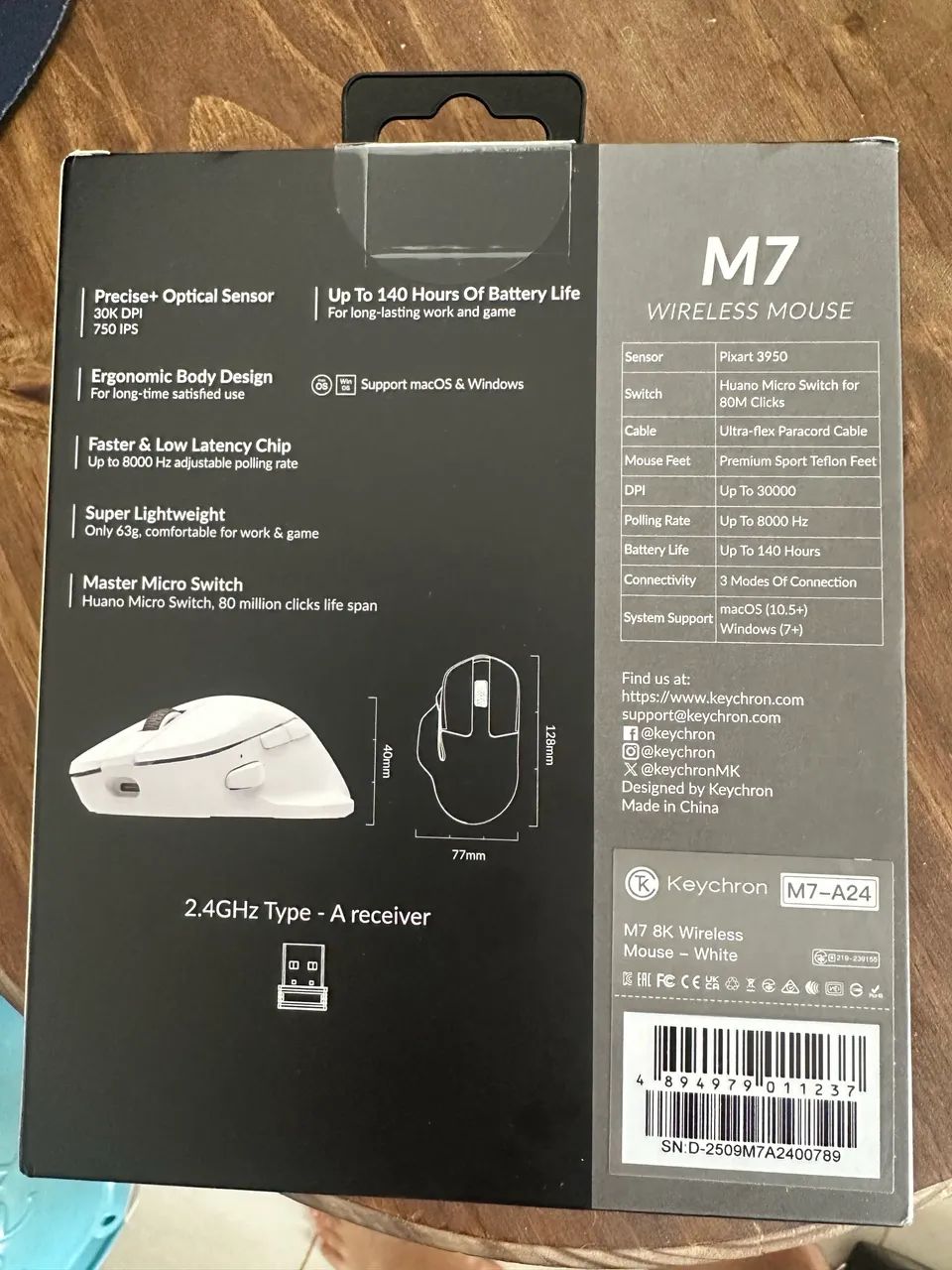 Keychron M7 3950 8k polling rate - Foto 2