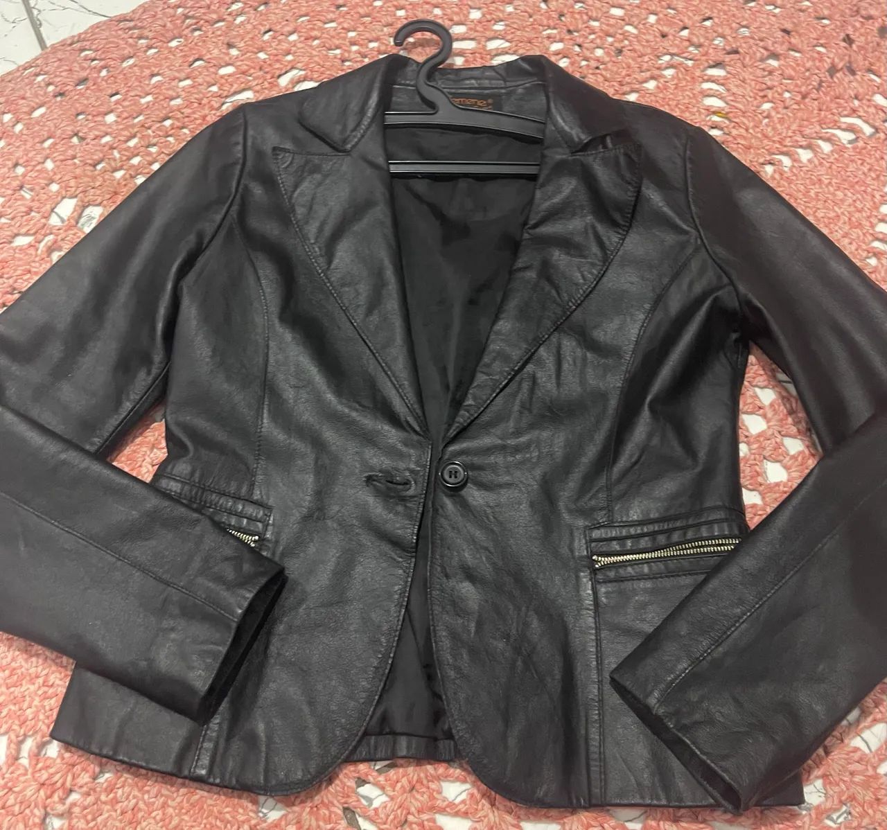 Jaqueta/blaser em couro legítimo 