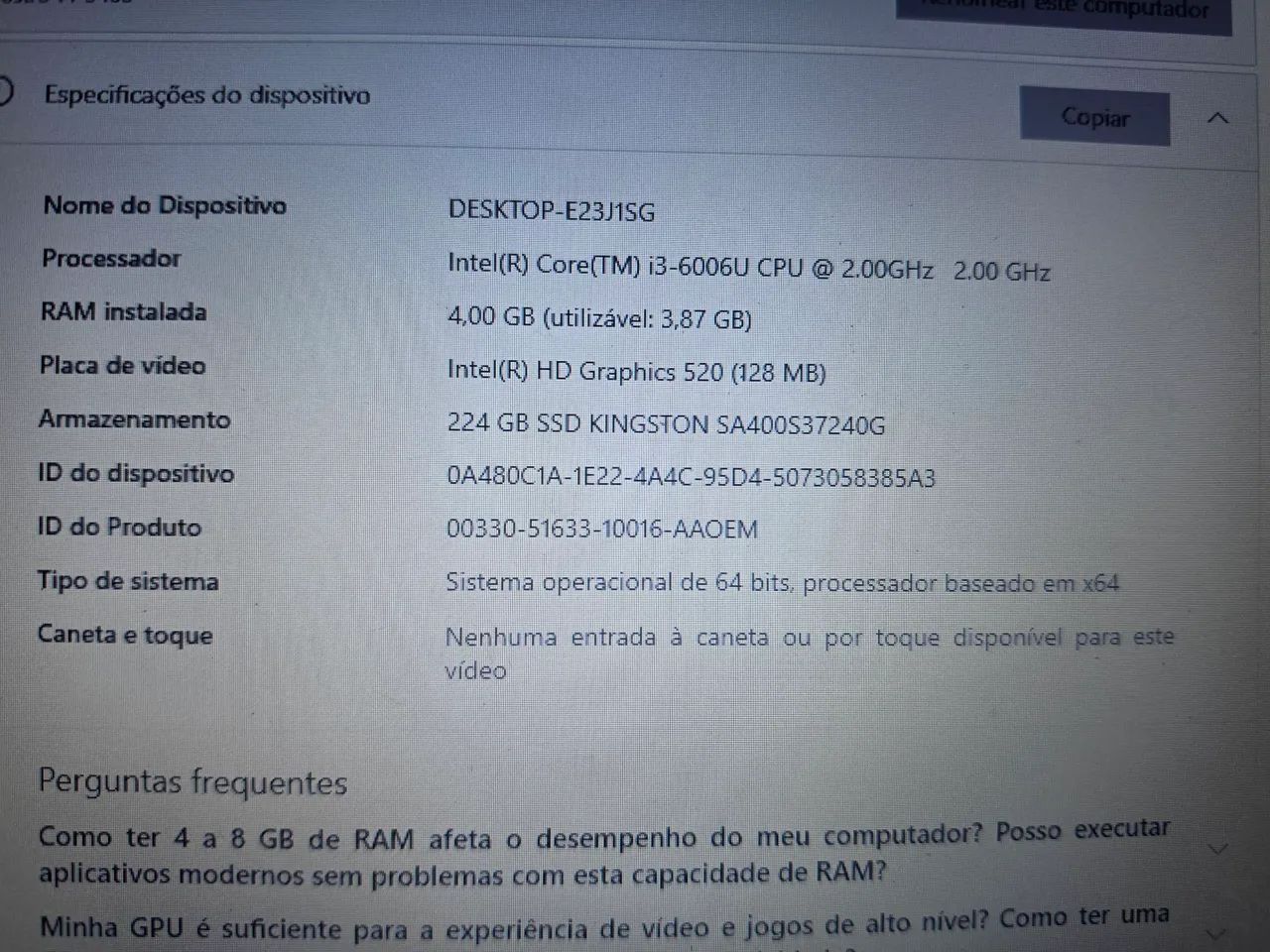 Note book dell vostro 3468 i3 com ssd - Foto 4