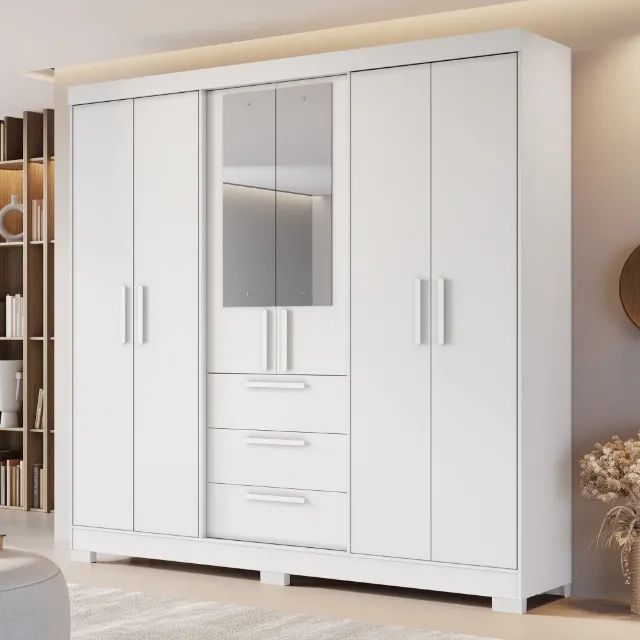 Roupeiro Notavel NT 6030 com 6 Portas e 3 Gavetas - Foto 2