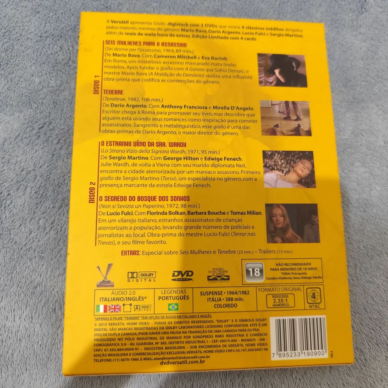DVD Giallo - Volume 1 (Com 4 Cards) - Versátil  - Foto 2