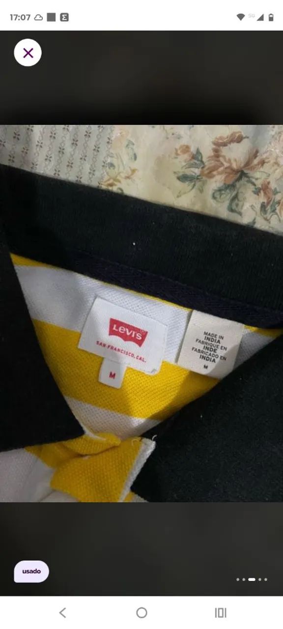 Polo Levis listrada colorida  - Foto 3