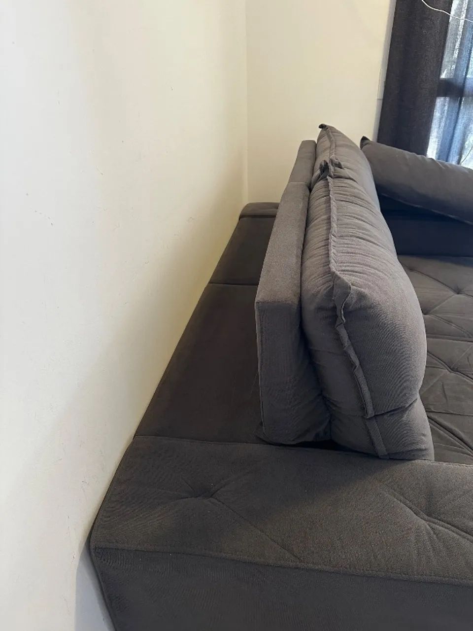 Sofá 3 Lugares Retrátil e Reclinável Cinza Chumbo - Foto 4
