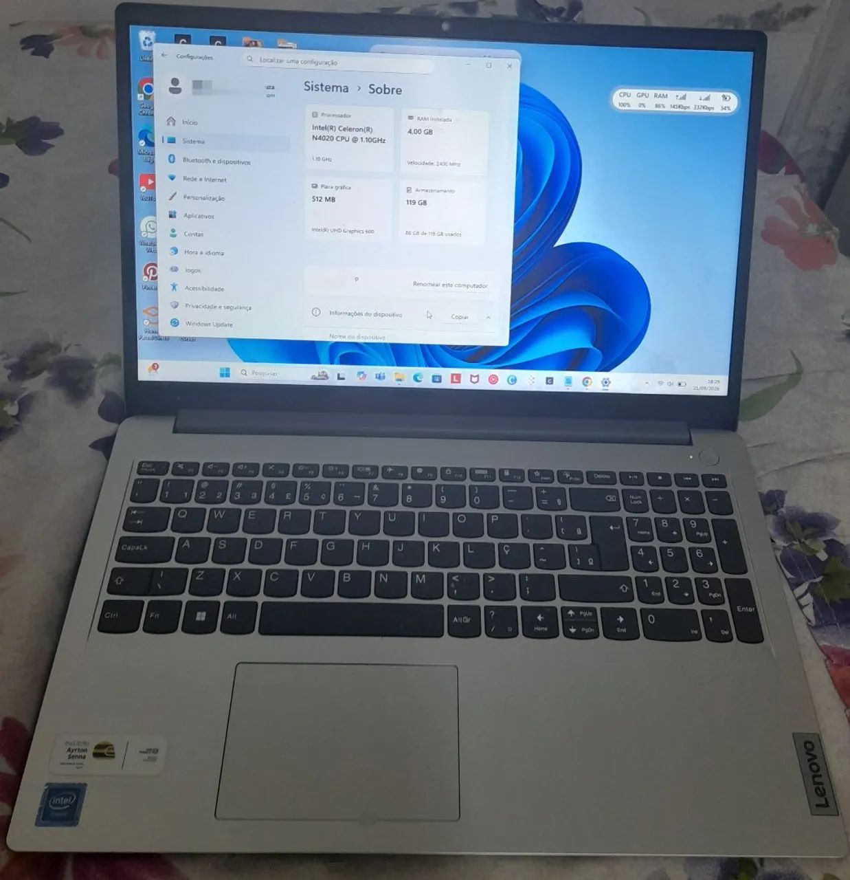 VENDO NOTEBOOK LENOVO  ACEITO PROPOSTAS - Foto 4