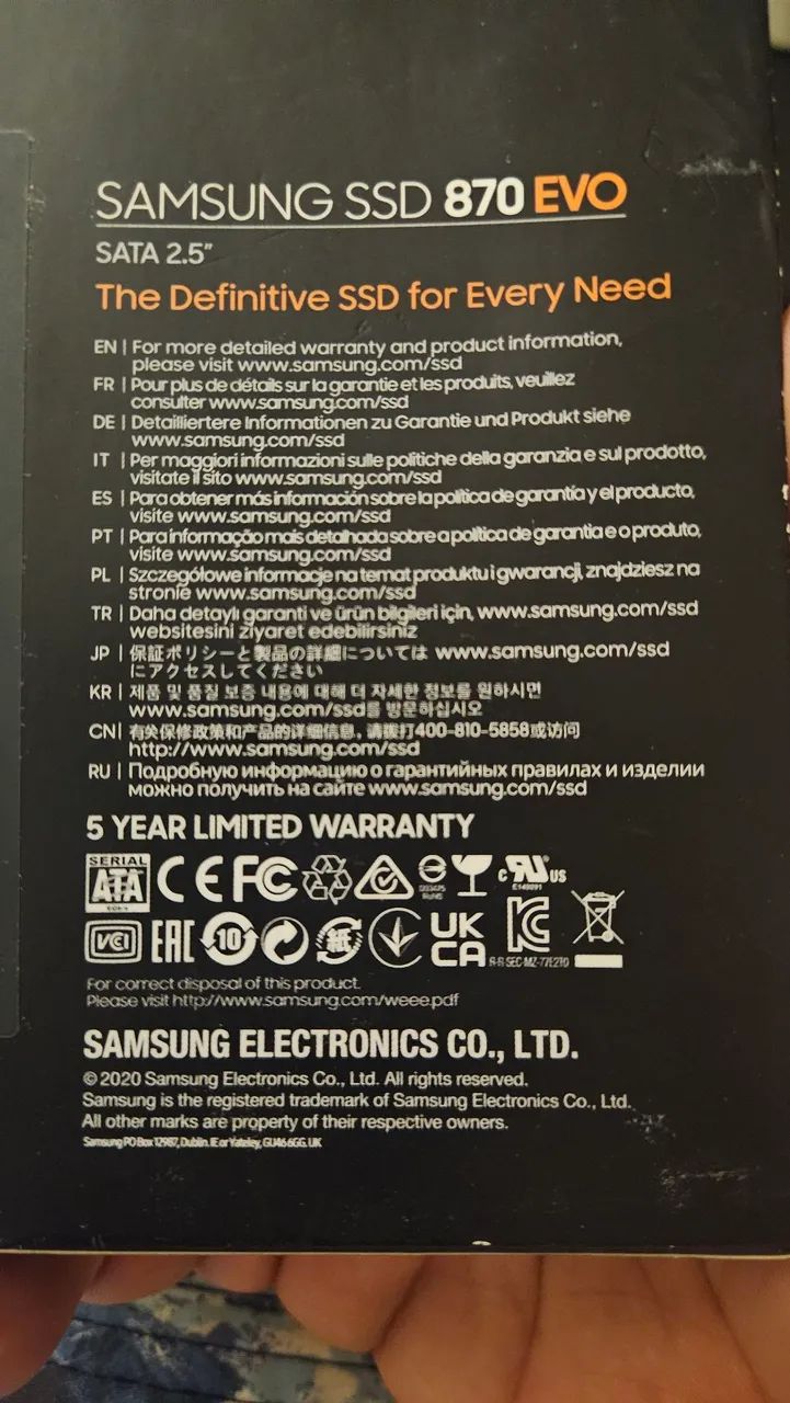 SSD SAMSUNG 870EVO - 500GB - Foto 3