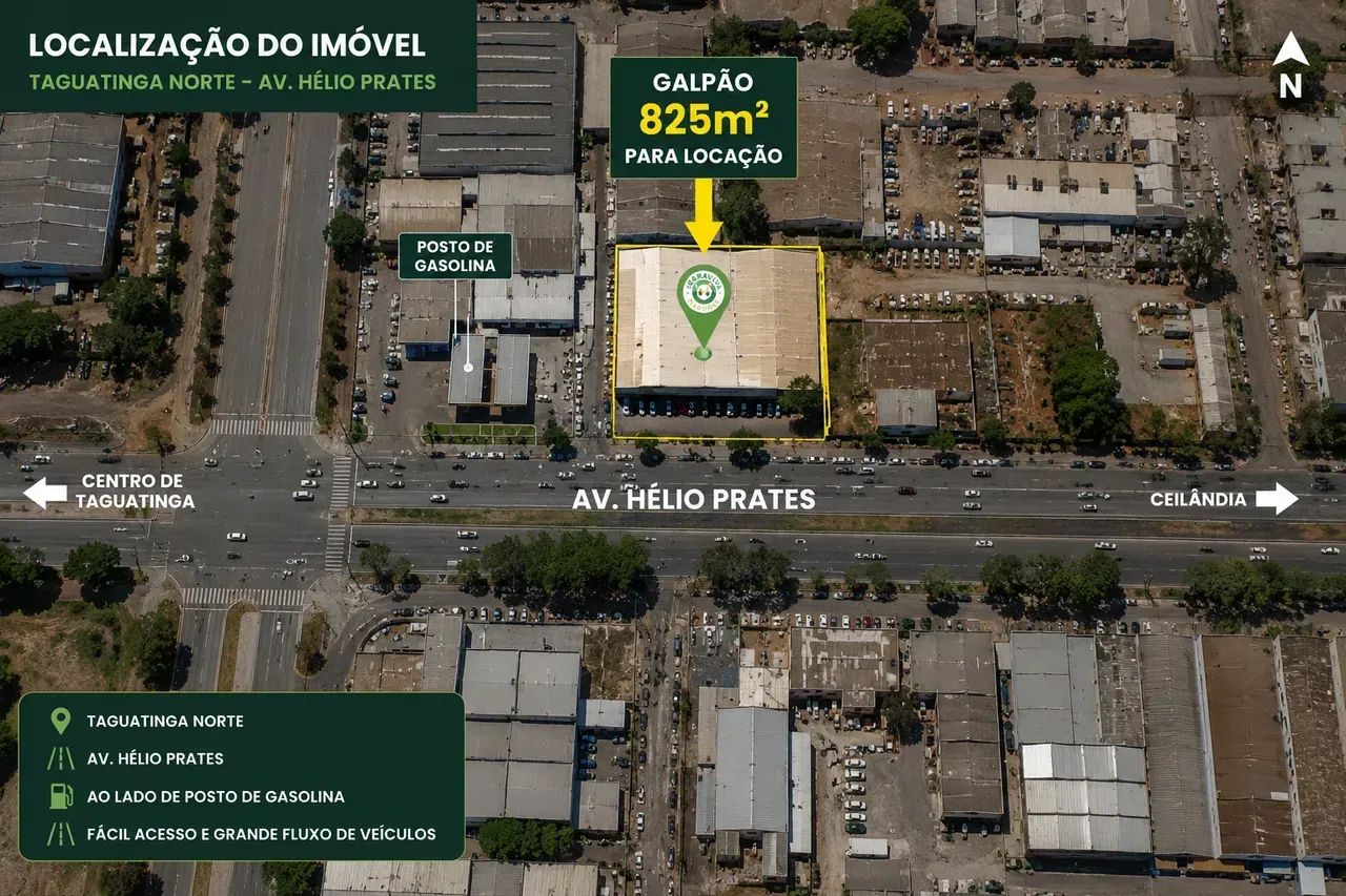GALPÃO PARA LOCAÇÃO  825 m²  TAGUATINGA NORTE - Foto 5
