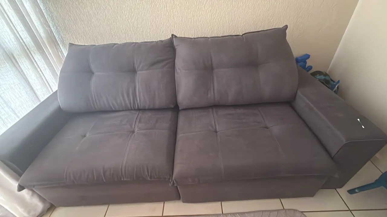 Sofá cinza 2,5  - Foto 2
