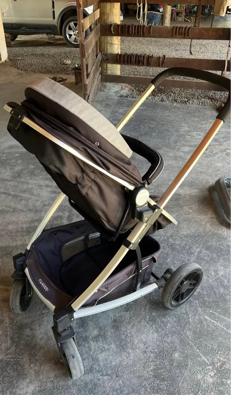 Carrinho de bebê Moisés + bebê conforto Kiddo - Foto 2