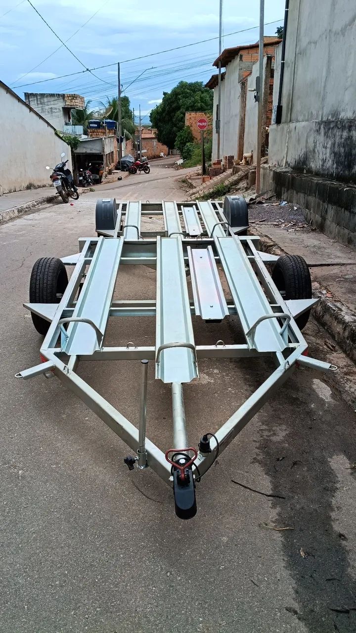 Carretinha para levar 3 motos - Foto 3