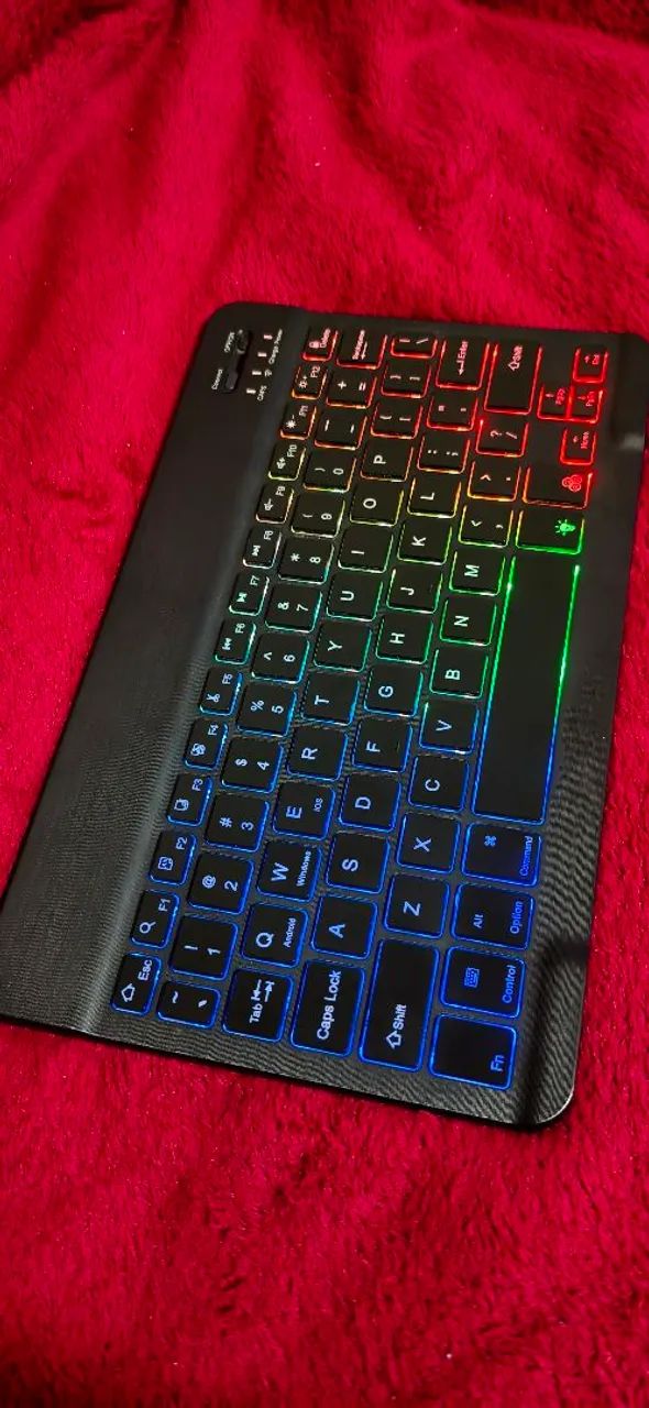 Teclado sem fio com leds + bluetooth impecável  - Foto 2