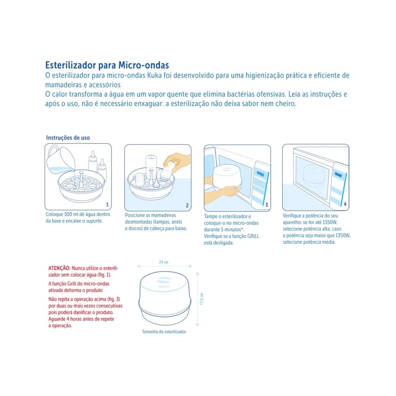 Esterilizador de mamadeiras para Micro-Ondas - Foto 5