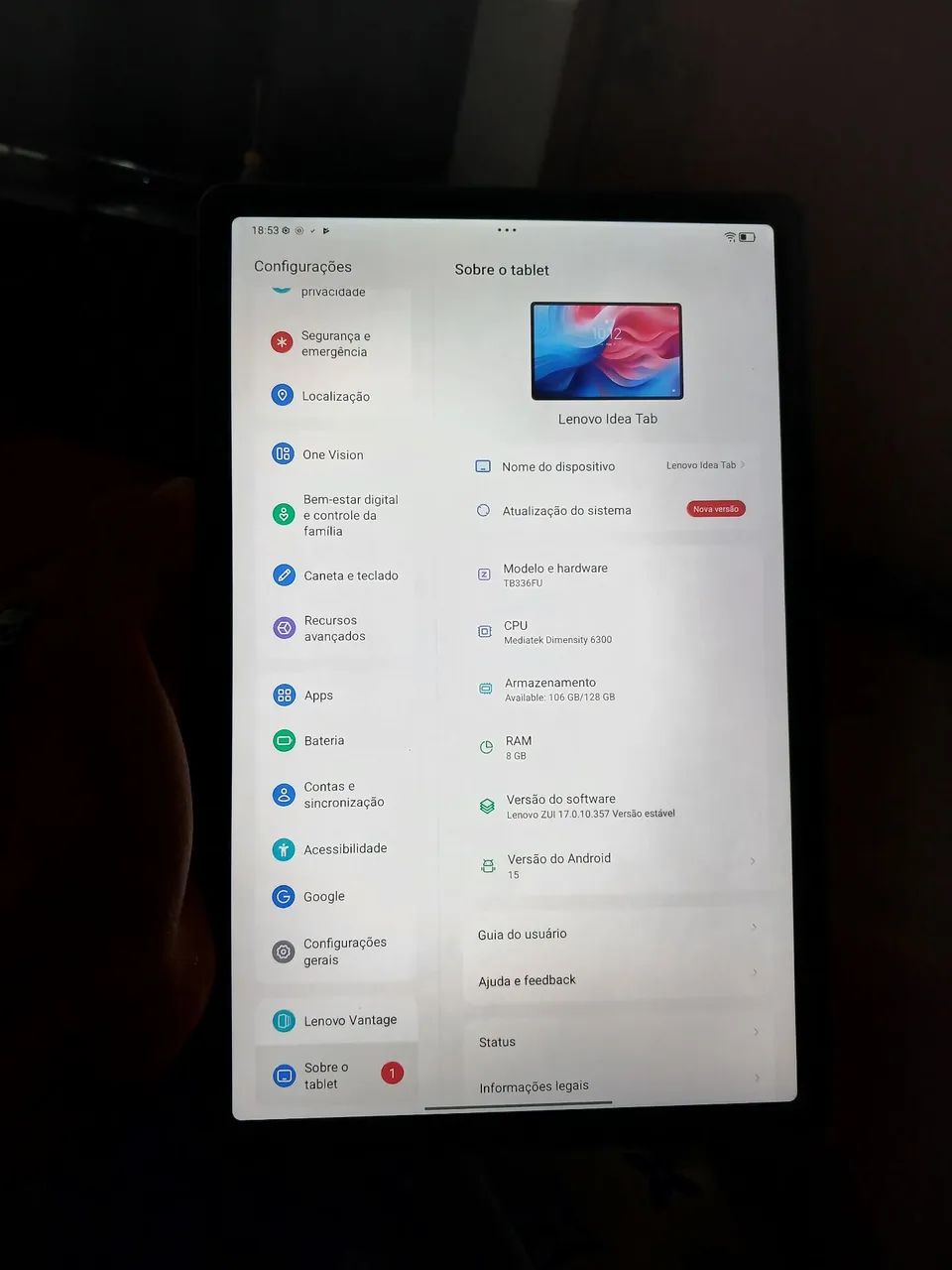 Tablet lenovo ideia