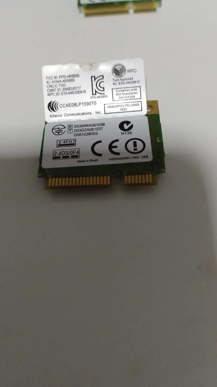 Placa Wi-Fi Atheros AR5B95