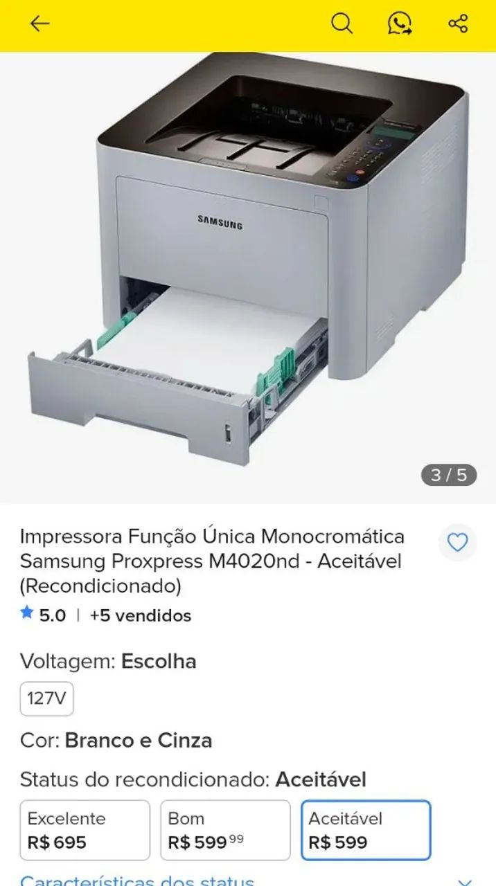 Impressora Samsung ML 2010