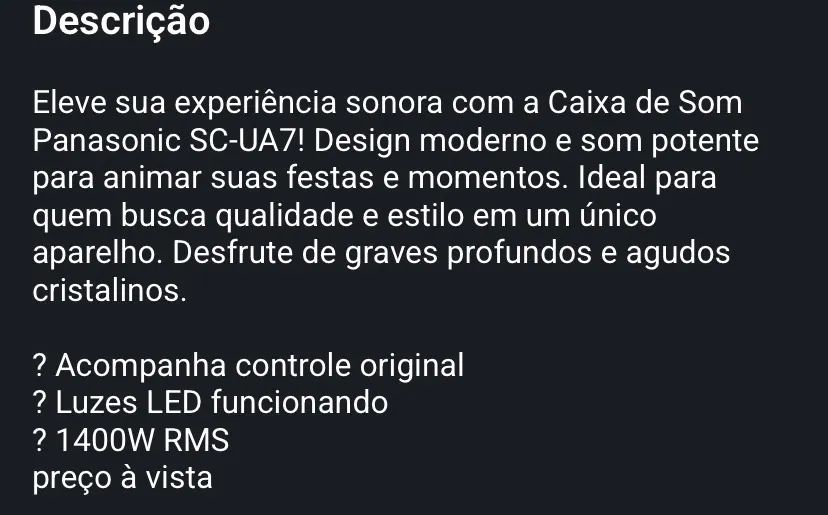 Caixa de Som Panasonic - Foto 3