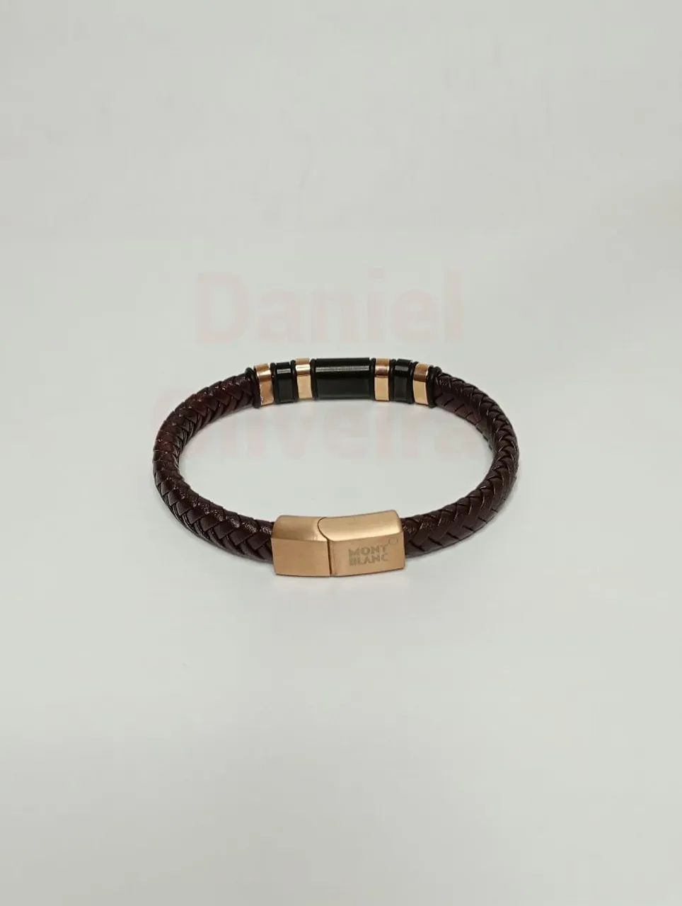 Pulseira de couro Montblanc Marrom Rose - Foto 2