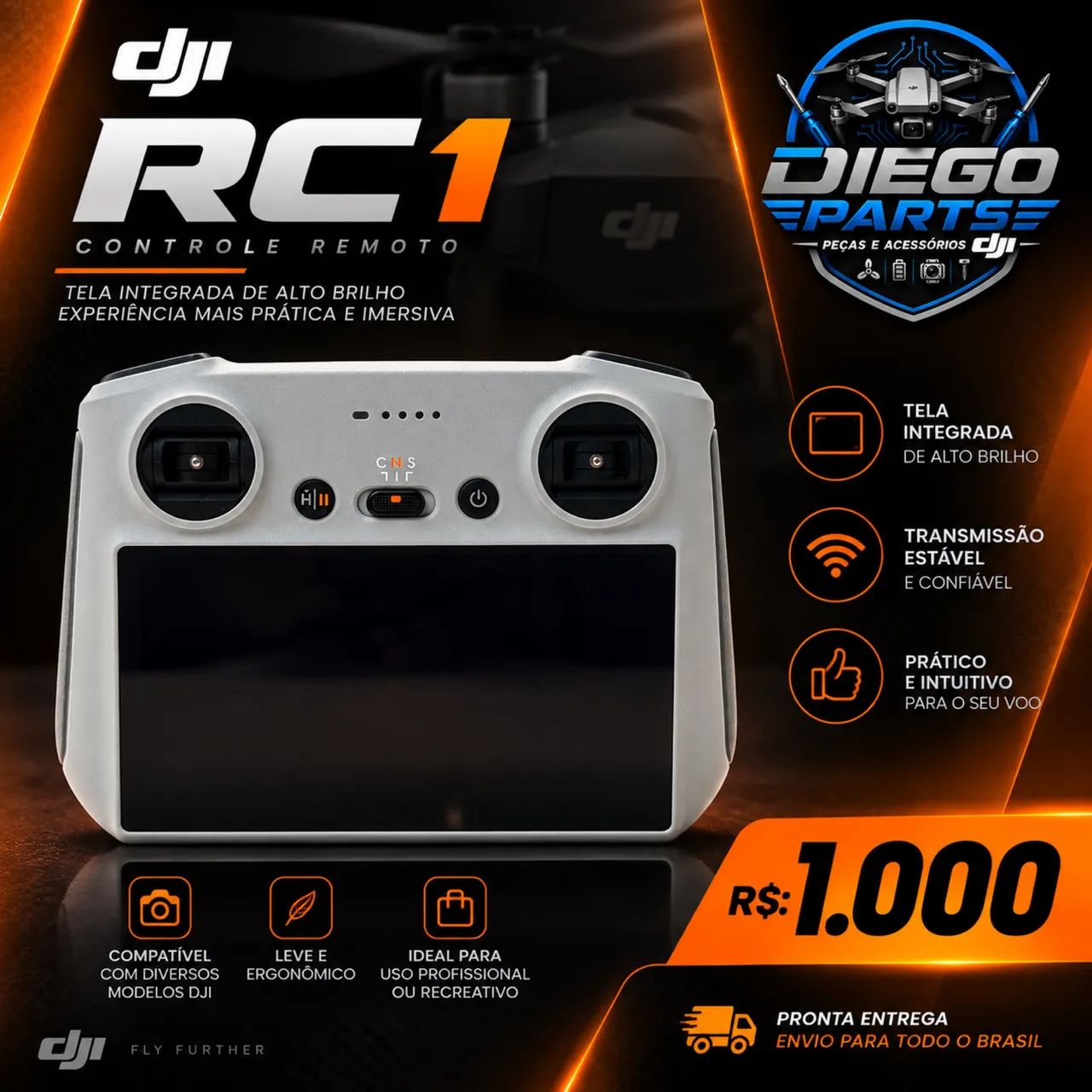 Dji RC 1 - não é compatível com 1,2