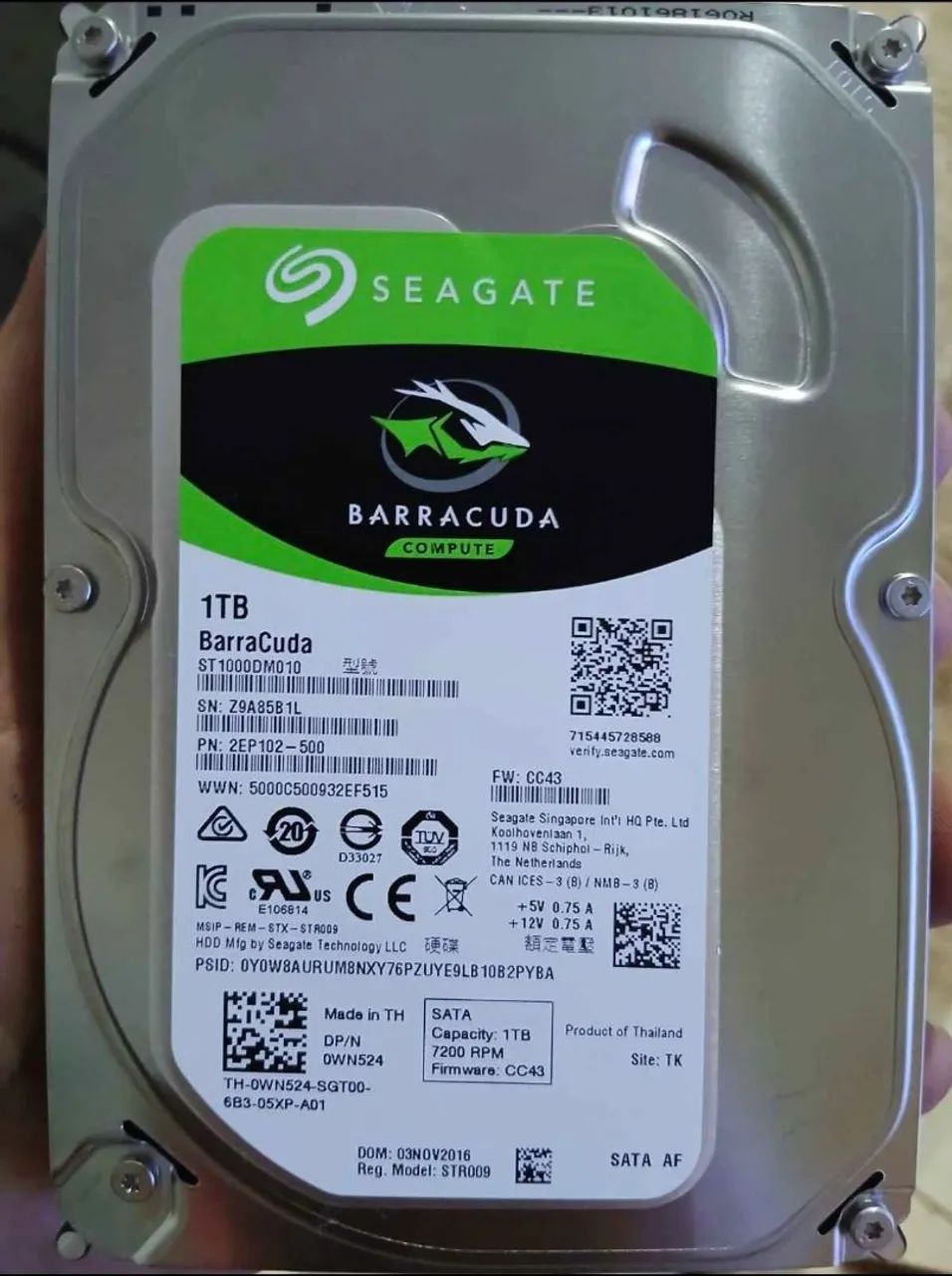 HD 1tb com windows 10