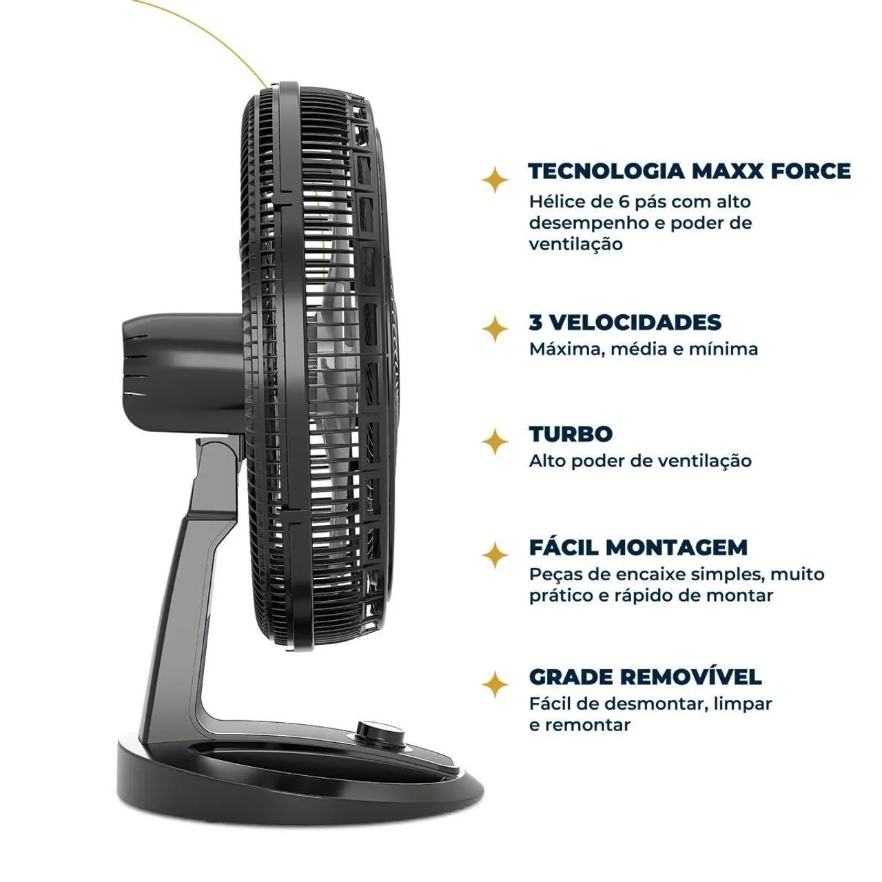 Ventilador Britânia BVT500 2 em 1 Maxx Force 6 Pás 176W 127V - Foto 4