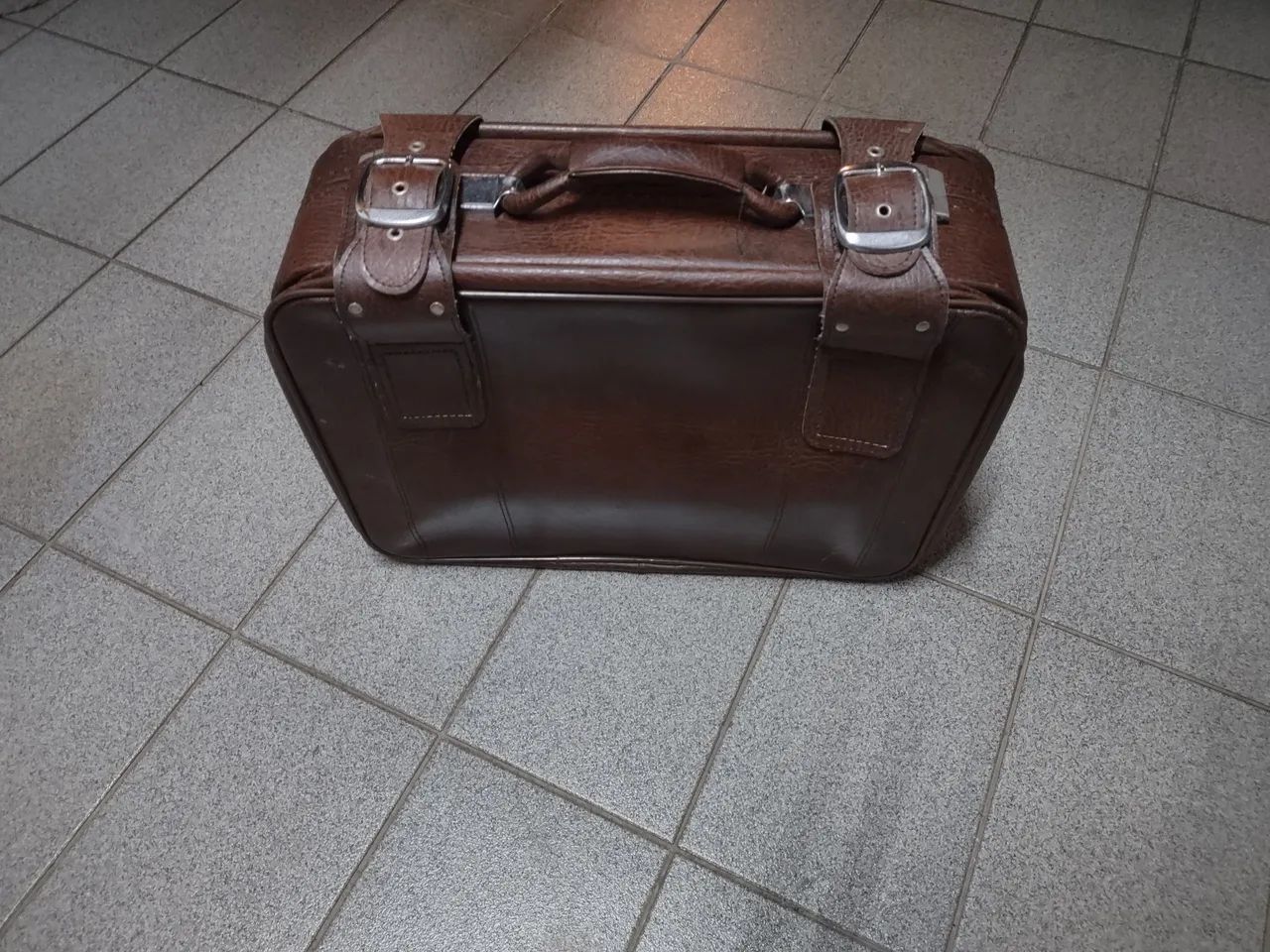 Mala de couro antiga impecável  - Foto 2