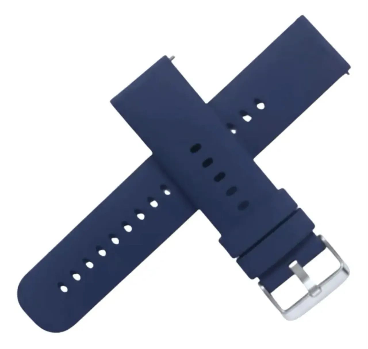 Pulseira 22mm Silicone Wawe Para Relogio Smartwatch C/ Pinos Cor Preta - Foto 6