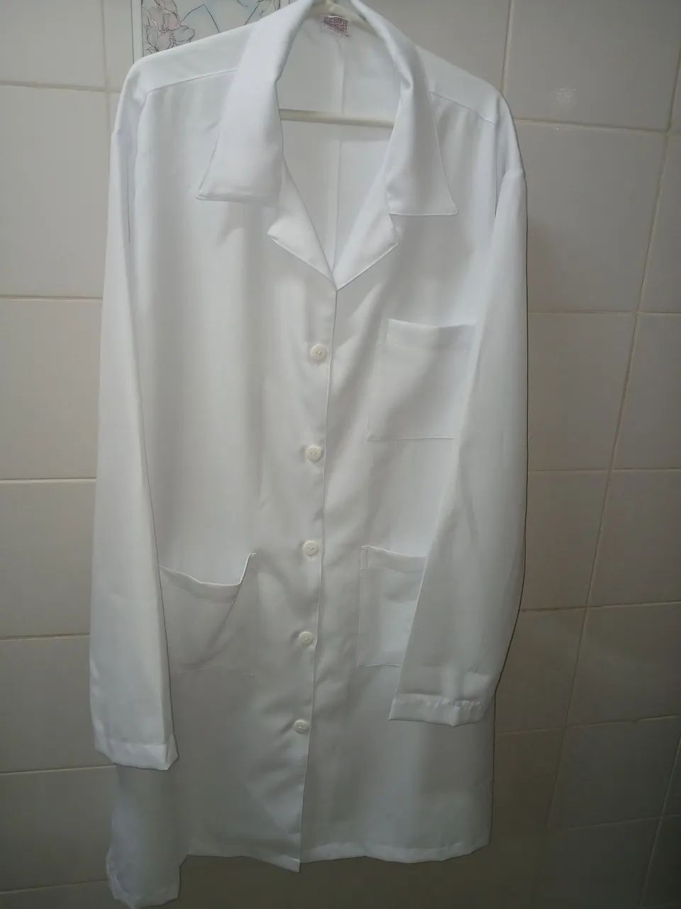 Jaleco branco G - manga longa