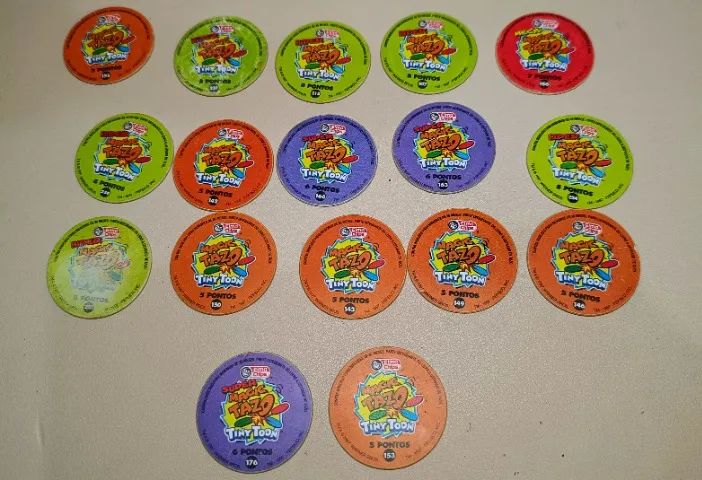 Lote com 41 Tazos Elma Chips - Looney Tunes & Companhia + Batedor Patolino ? - Foto 6