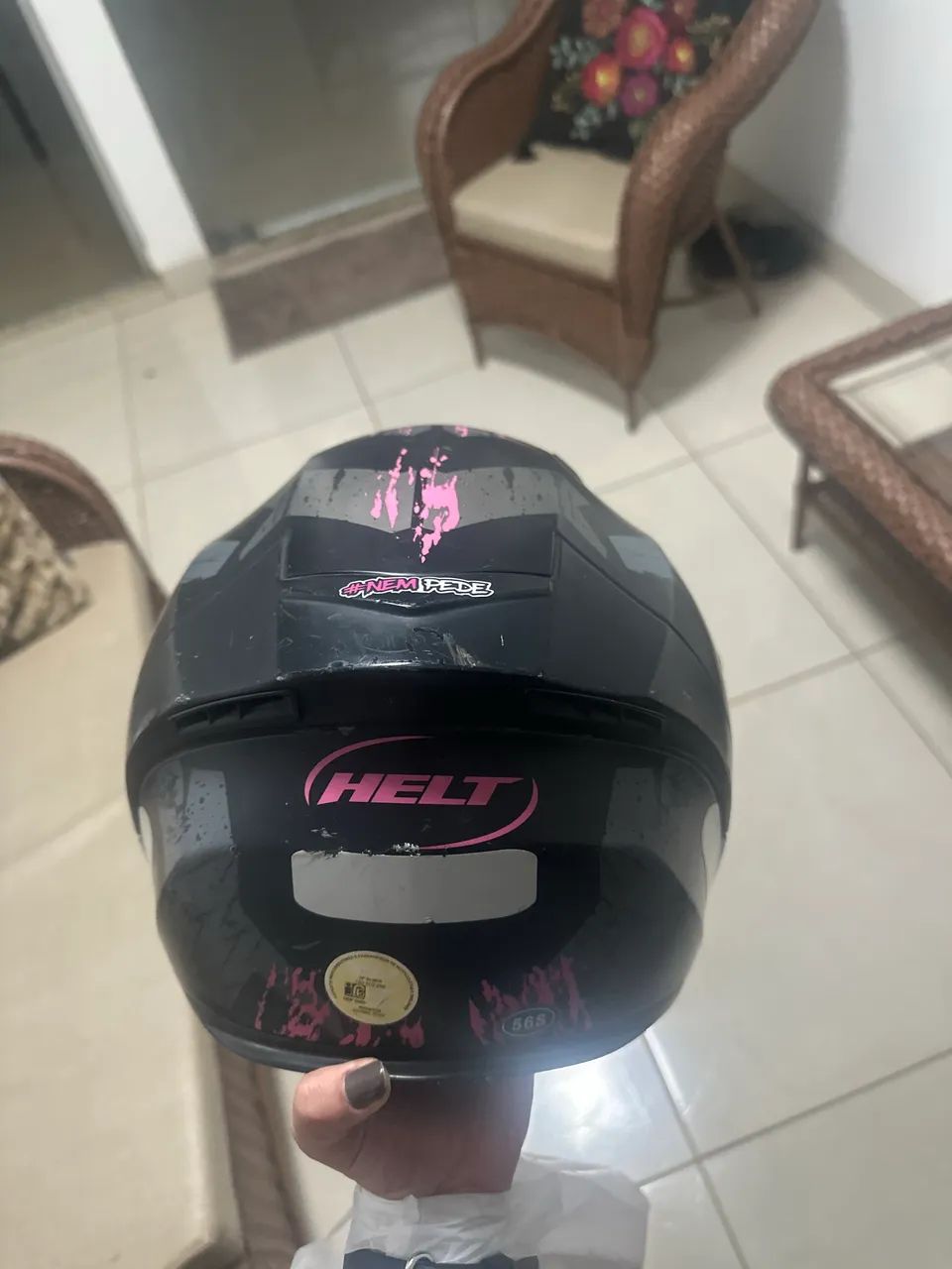Capacete Helt Semi Novo  - Foto 3