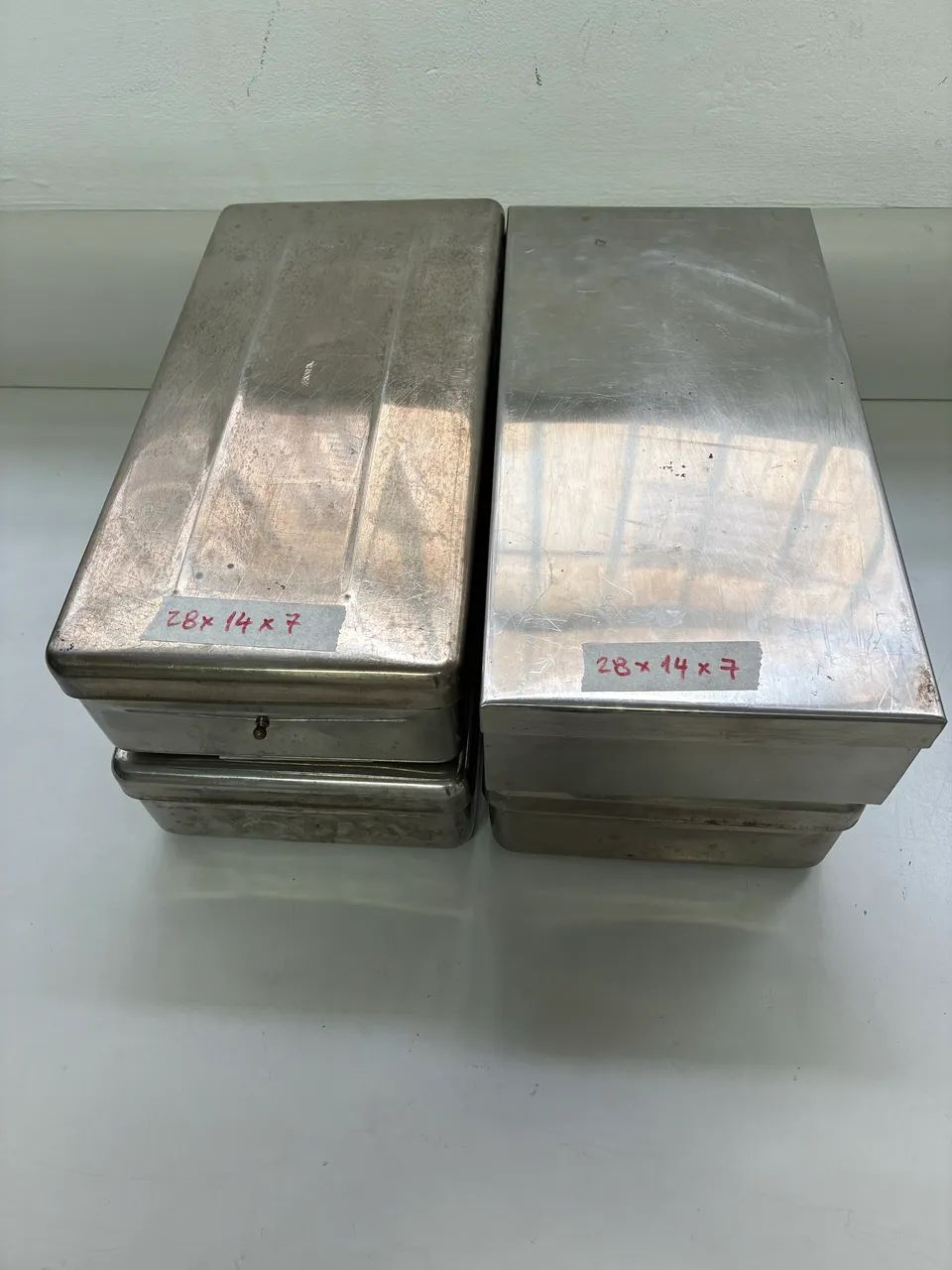 Caixas de inox instrumentos 