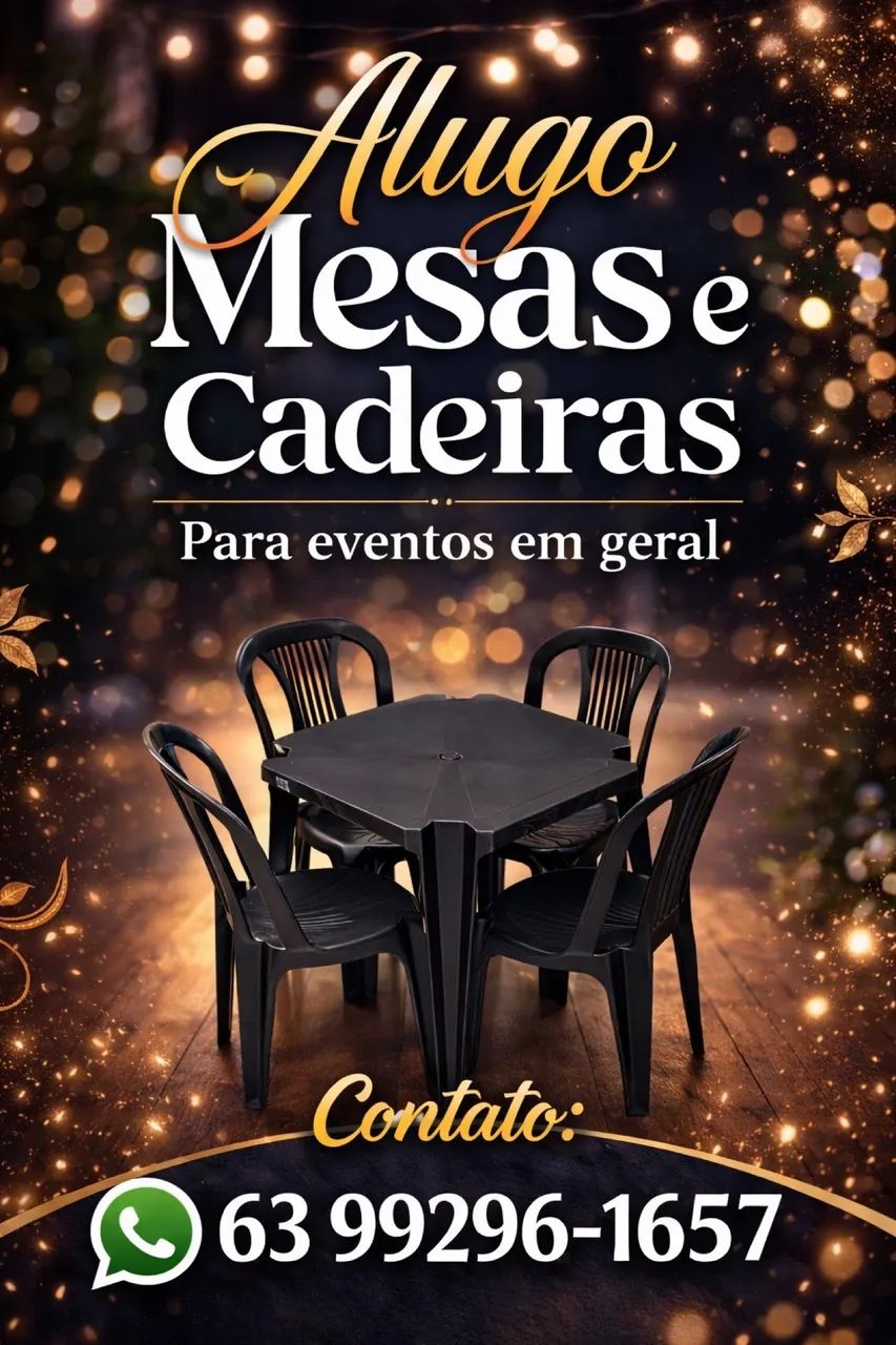 ALUGO MESAS E CADEIRAS 