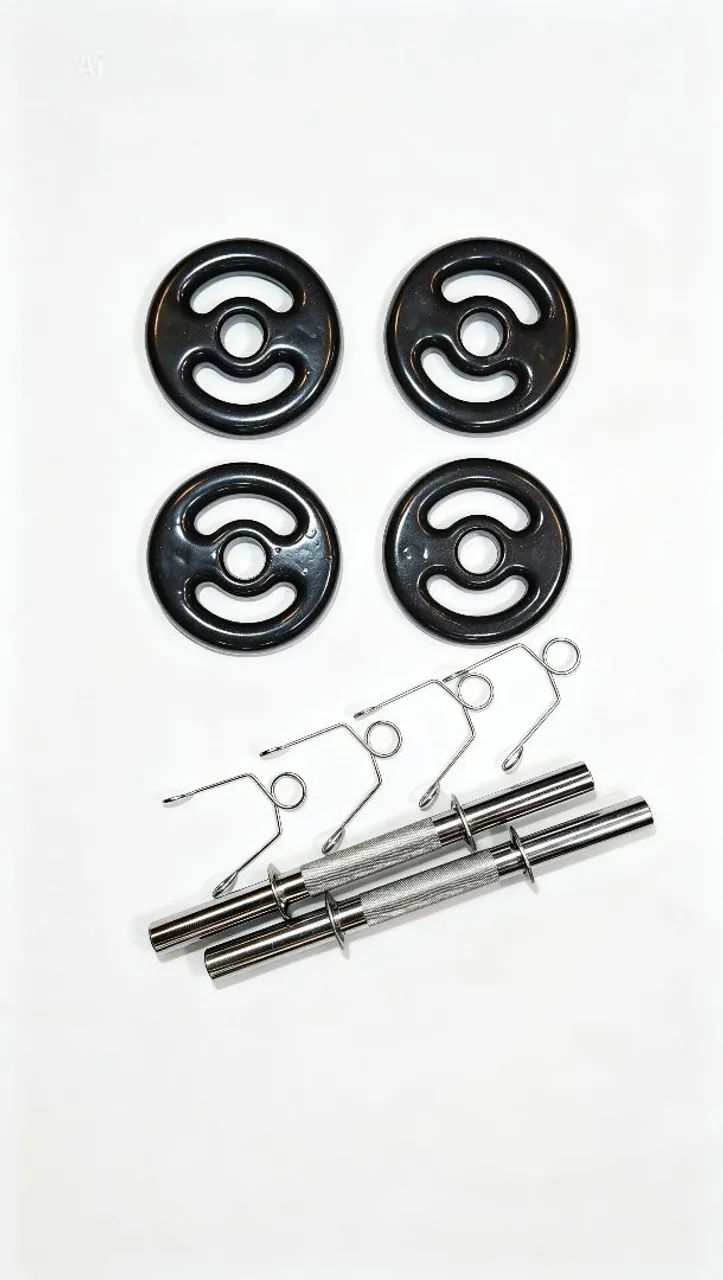 Kit Musculação Anilhas e Barras  - Foto 2