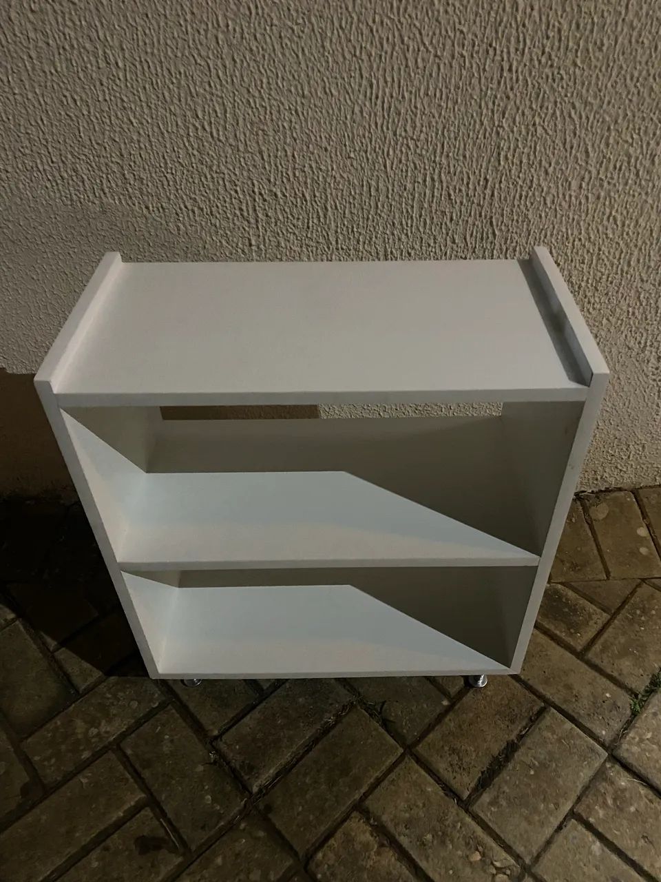 Sapateira de MDF branco 50cm