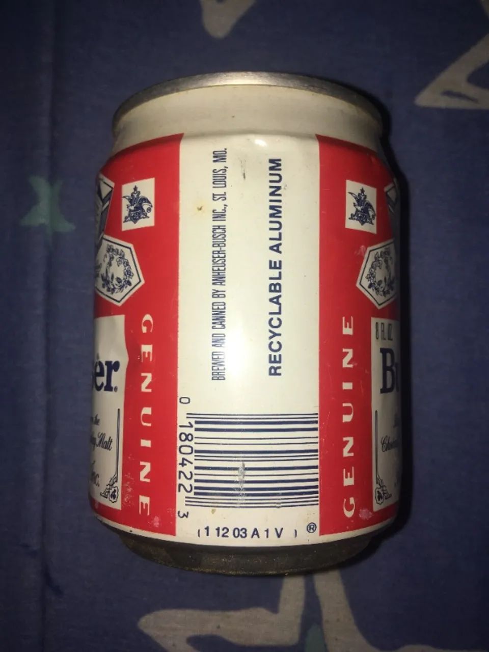 Lata Budweiser de 237 ml (Mini) - Década de 90 - Foto 3